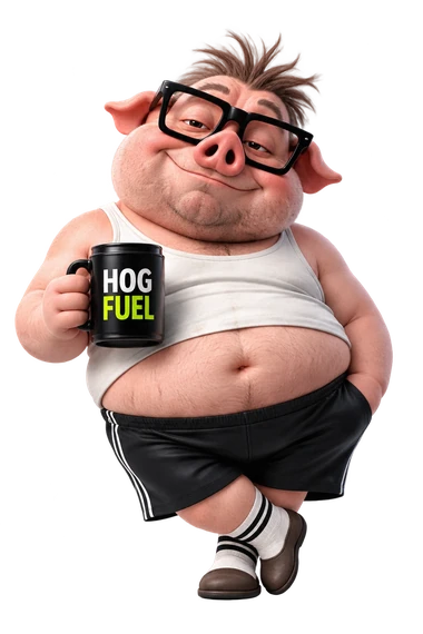 Crank My Hog pig mascot